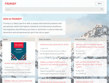 Tablet Screenshot of froriep.com